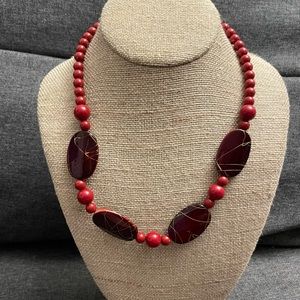 Vintage Plastic Beaded Necklace